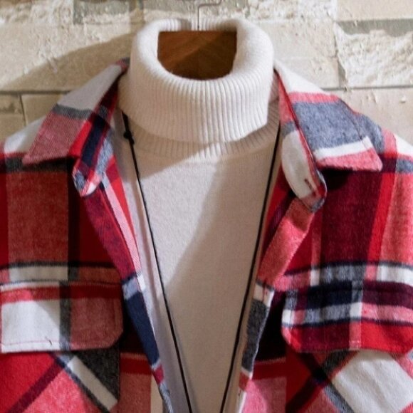 Casual Plaid Men's Coat - Picture 3 of 3